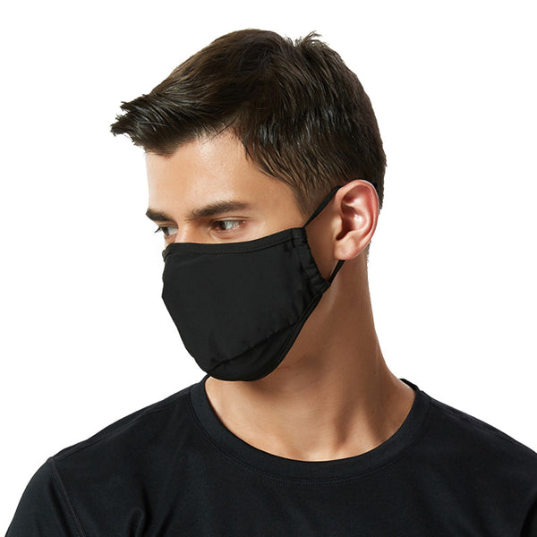 Black Cotton Material Fabric Mask