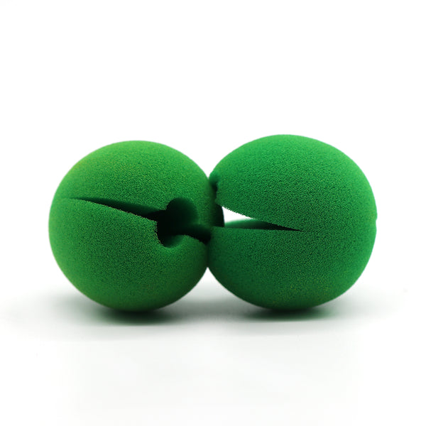Green Color Soft Sponge Clown Noses Ball